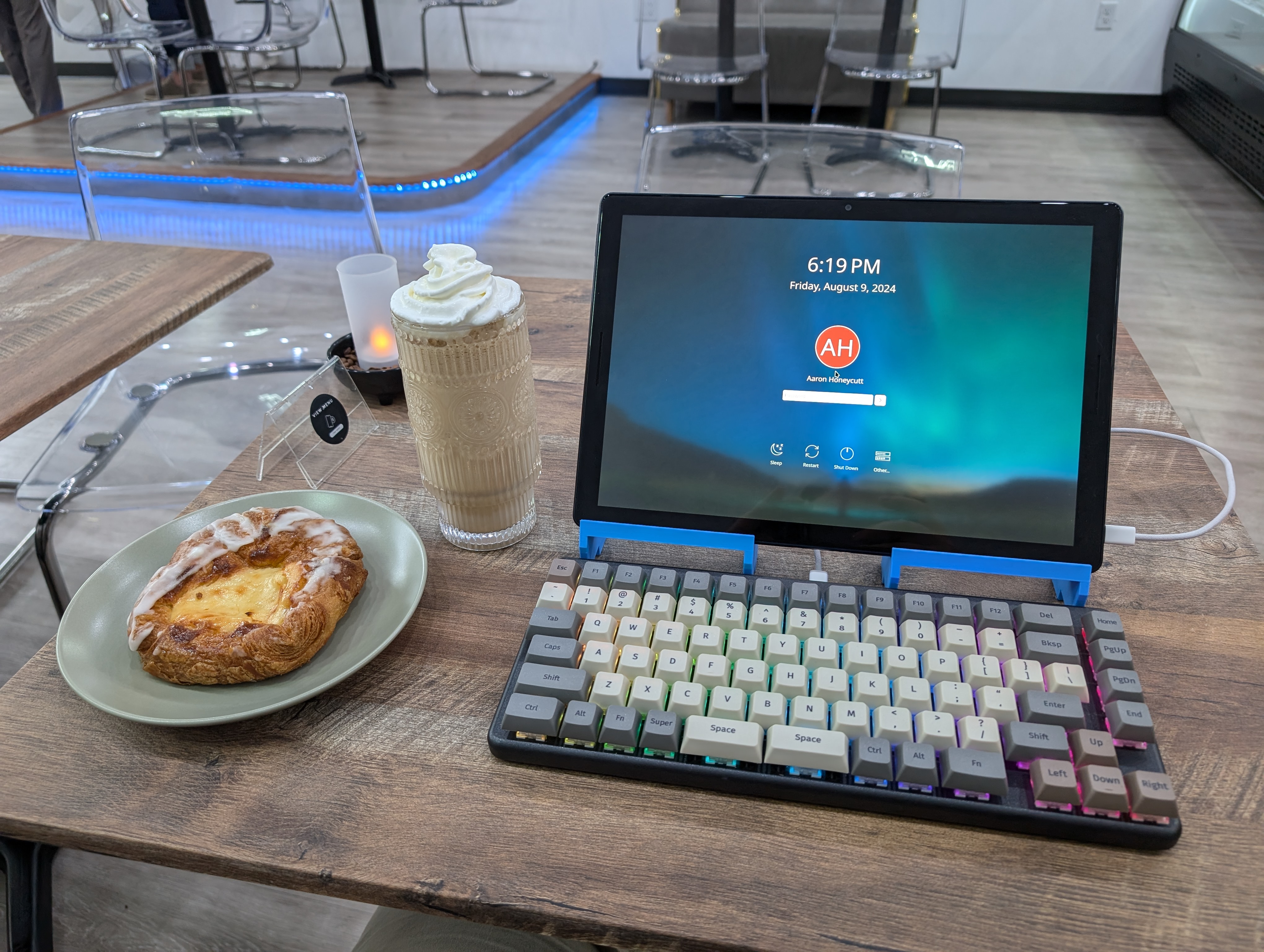 Pixel Slate in the stand.